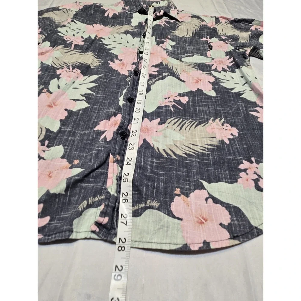 Hawks Bay 100% Cotton Hawaiian Aloha Shirt Button Up Size Medium Floral Tropical
